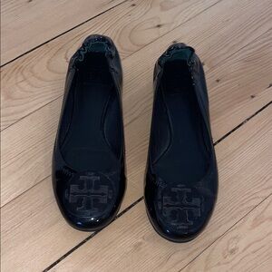 Tory Burch Glossy Black Flats